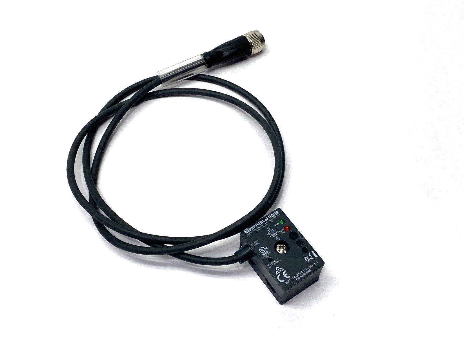 VAZ-T1-FK-G10-PTC-1M-PUR-V1-G, 245608 | Pepperl+Fuchs VAZ-T1-FK-G10-PTC-1M-PUR-V1-G AS-Interface Splitter Box 245608 - Used - Maverick Industrial Sales