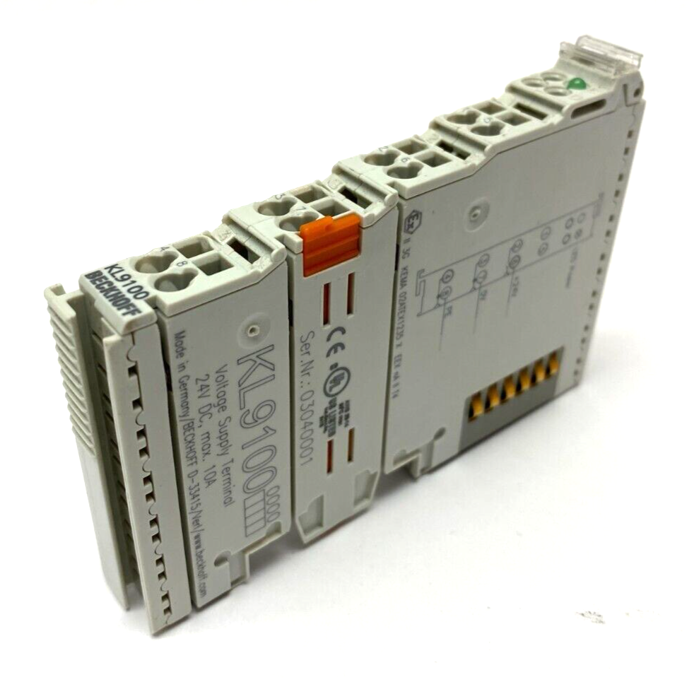 Beckhoff KL9100 Voltage Supply Module 24VDC Max 10A - Used - Maverick Industrial Sales