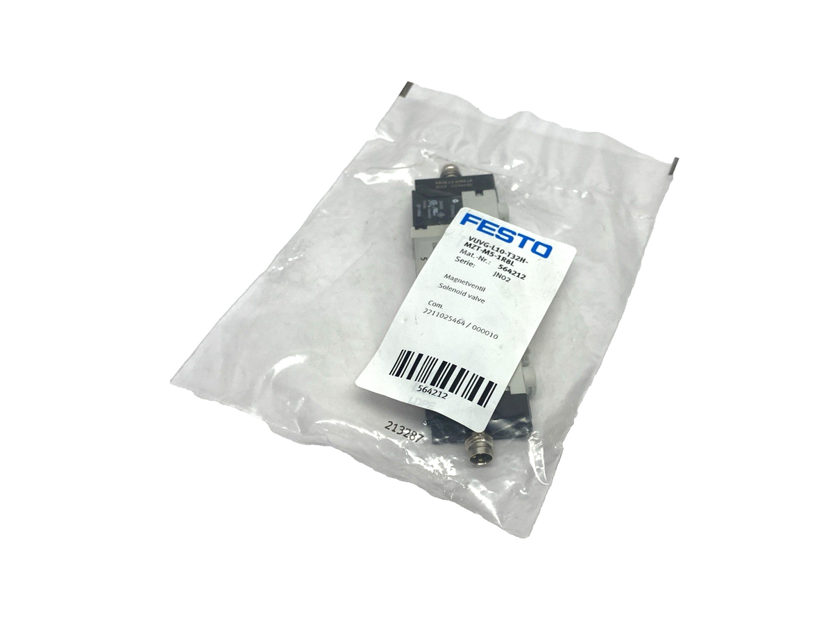 Festo VUVG-L10-T32H-MZT-M5-1R8L Solenoid Valve 2x3/2-Way 564212 - Maverick Industrial Sales