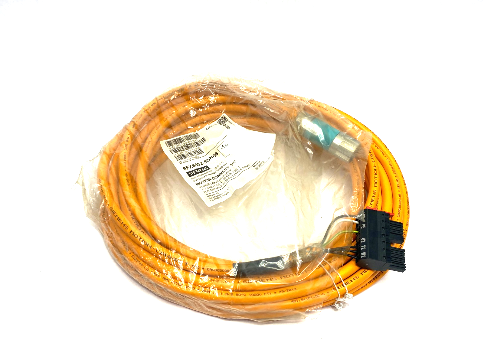 Siemens 6FX5002-5DN06-1BA0 MOTION-CONNECT Power Cable Assembly - Maverick Industrial Sales