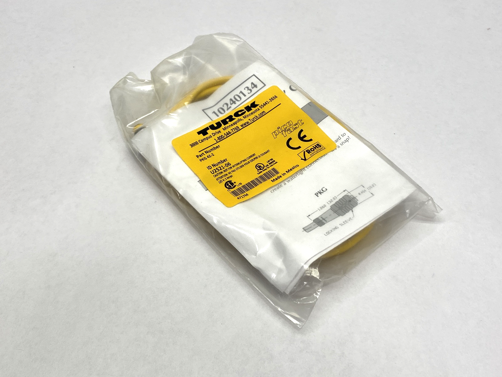 PKG 4Z-2, U2521-06 | Turck PKG 4Z-2 PicoFast Single-Ended M12 Female U2521-06 - New - Maverick Industrial Sales
