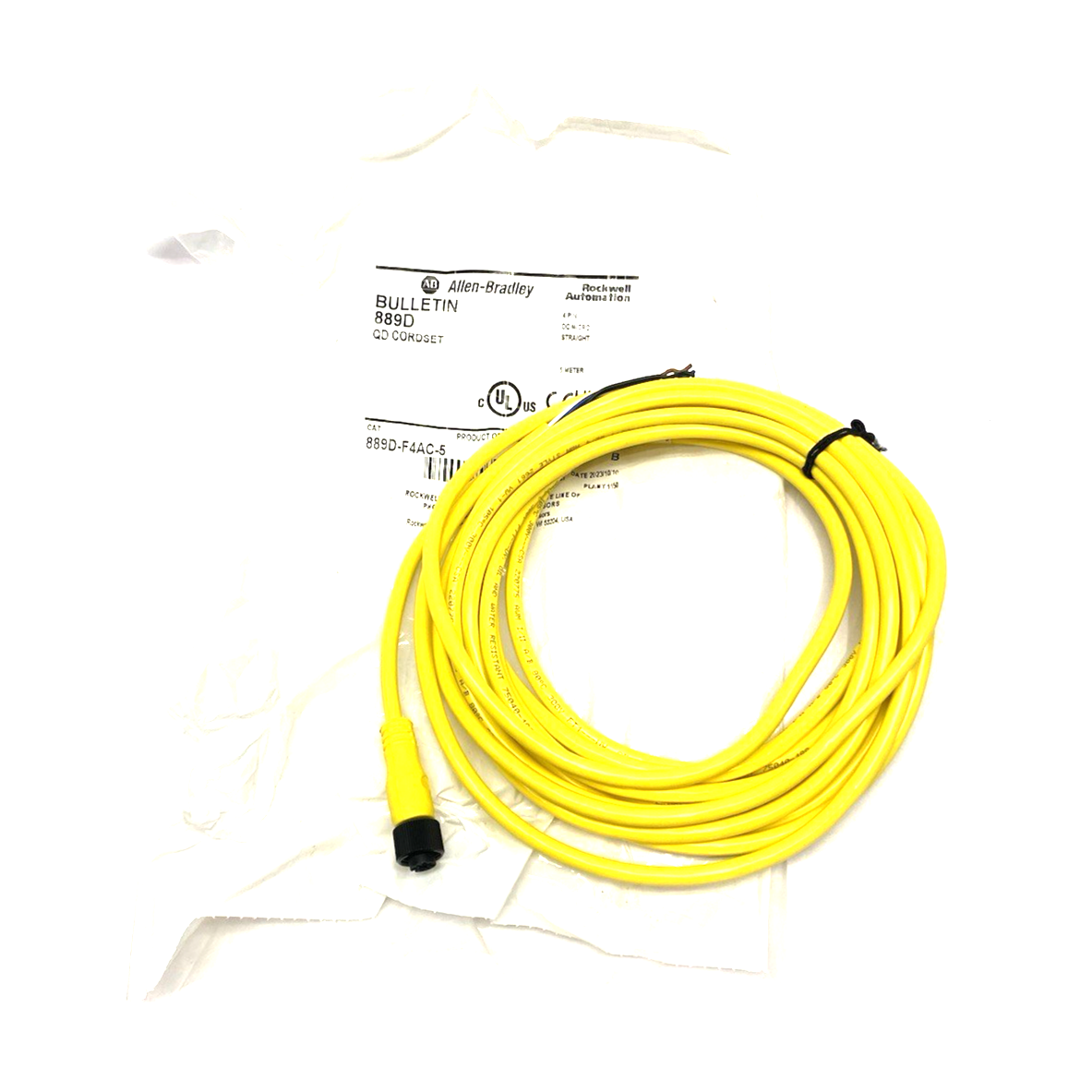 Allen Bradley 889D-F4AC-5 Ser. B DC Micro Straight Cable 5m 4-Pin - Maverick Industrial Sales