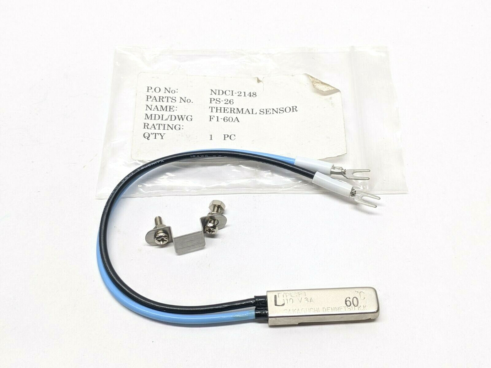 Sakaguchi Dennetsu PS-26 Thermal Sensor 60 Celsius F1-60A - New - Maverick Industrial Sales