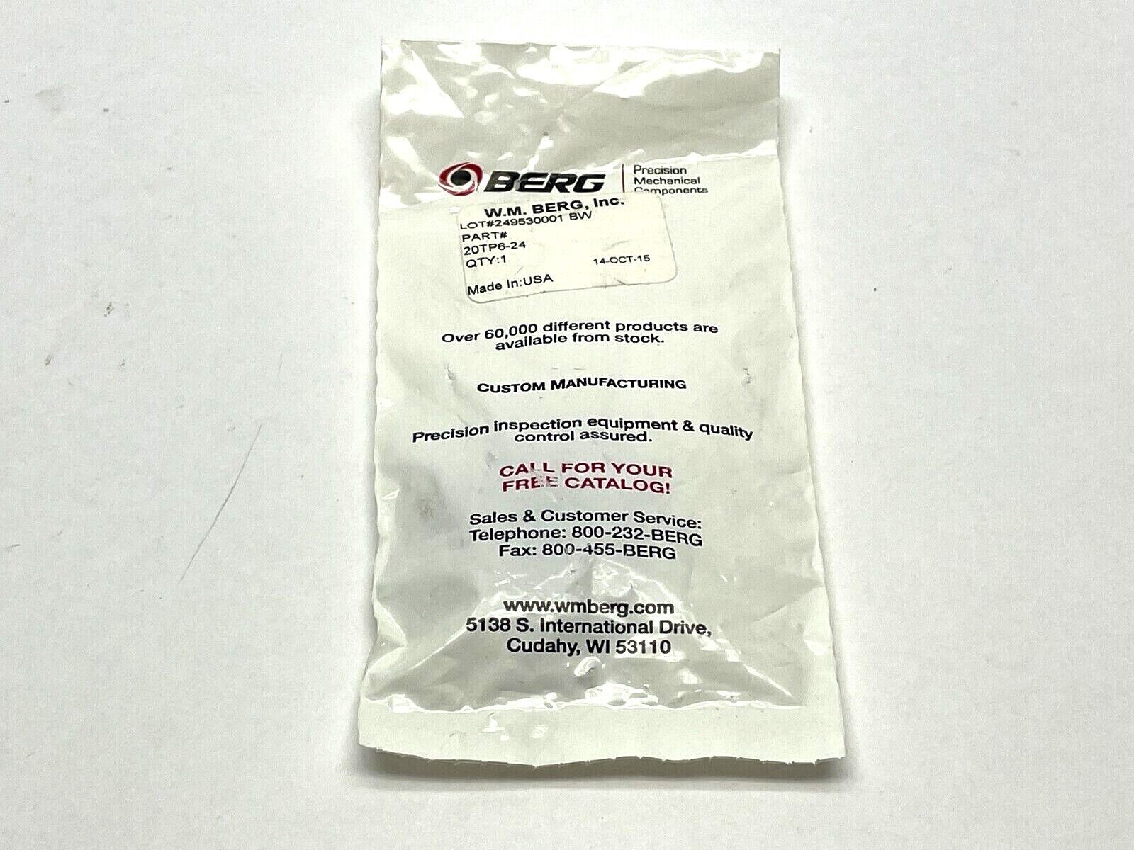 20TP6-24 | W.M. Berg Timing Pulley 24 Teeth - New - Maverick Industrial Sales