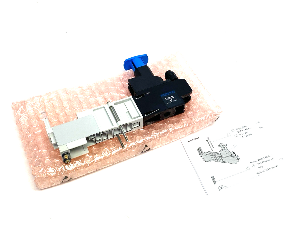 Festo VMPA2-B8-R3C2-C-10 Pneumatic Regulator Valve Plate, 21mm Width, 543344 - Maverick Industrial Sales
