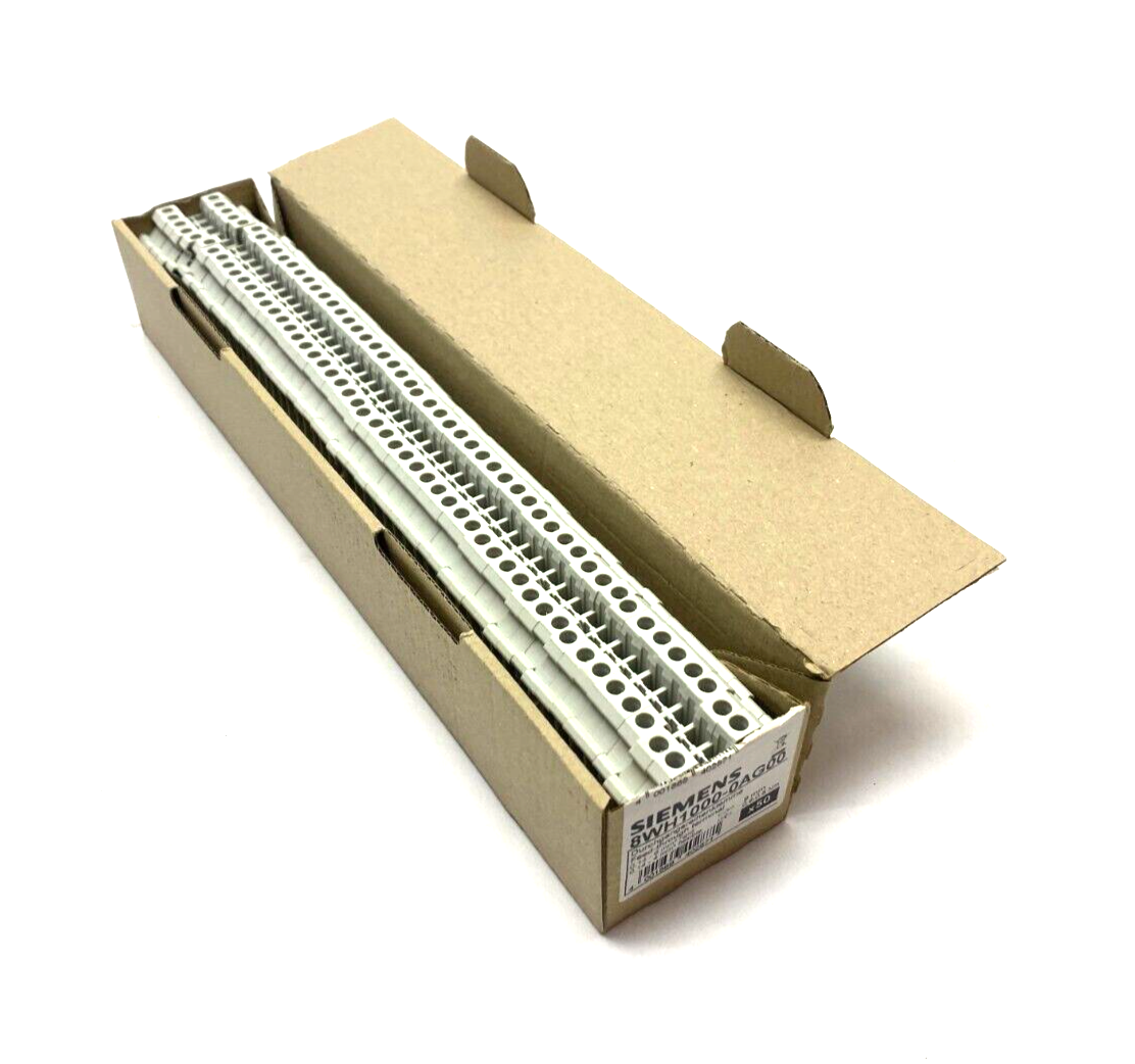 Siemens 8WH1000-0AG00 Feed-Through Type Terminal Block Gray 4mm BOX OF 50 - Maverick Industrial Sales