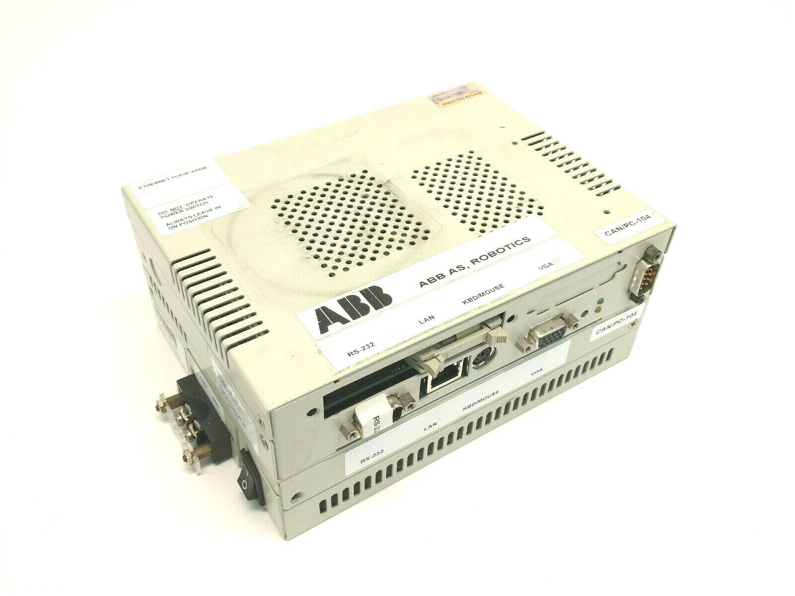 ABB 3HNE 04232-1 High Speed IPS Link CPU w/ ACE-855C Power Supply BAD VGA PORT - For parts or not working - Maverick Industrial Sales