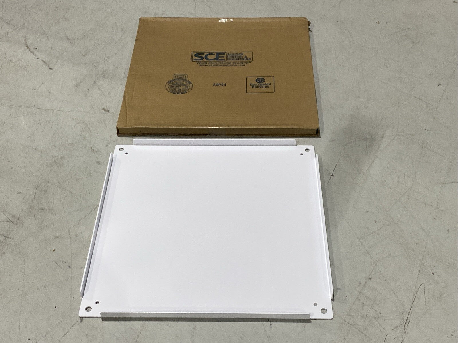 SCE Saginaw Control SCE-24P24 Bent Subpanel 21" x 21" - New – Open box - Maverick Industrial Sales
