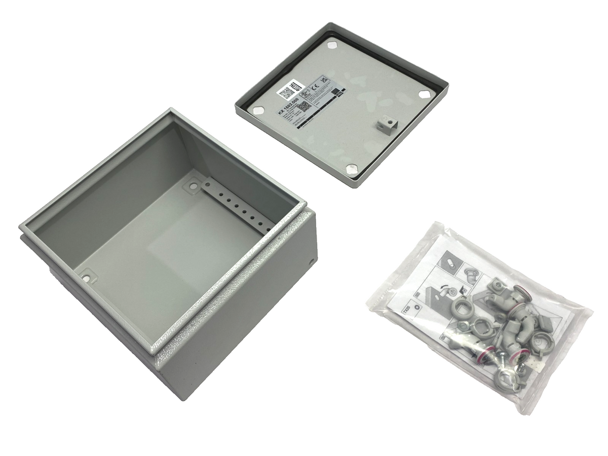 KX 150200 | Rittal 0 Terminal Box KX, Carbon Steel, 200mm W 200mm H 120mm Depth - New – Open box - Maverick Industrial Sales