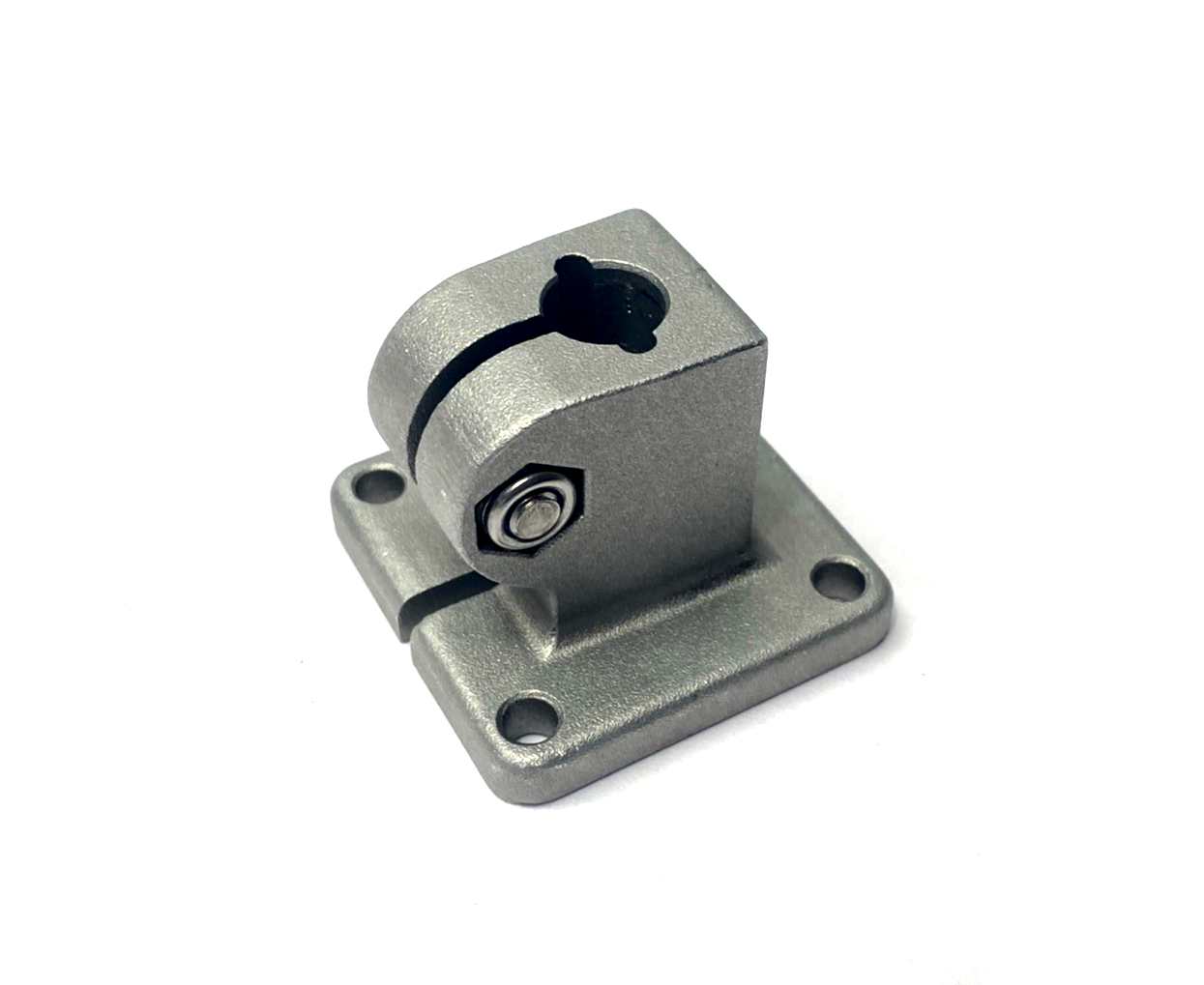 JW Winco GN 162-B1/2-2-BL Base Plate Connector Clamp 1/2" Bore - Maverick Industrial Sales