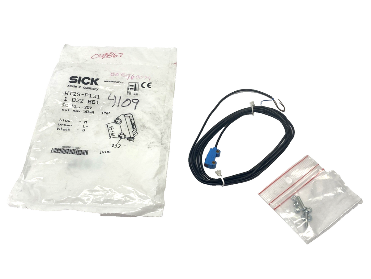 Sick WT2S-P131 Photoelectric Sensor 2m Cable 1022661 - Maverick Industrial Sales
