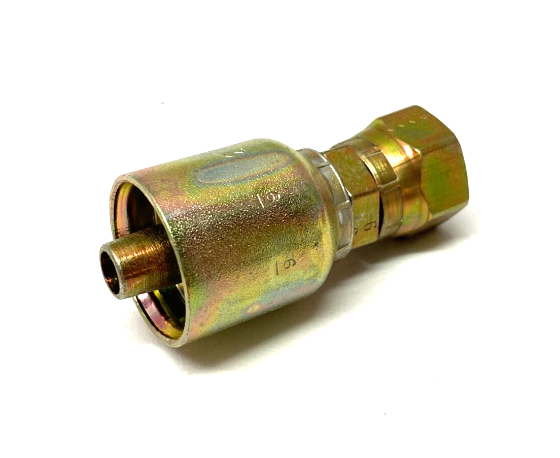 Parker 1JC43-6-6 Crimp Style Hydraulic Hose Fitting 3/8" Hose 3/8" Port - Maverick Industrial Sales