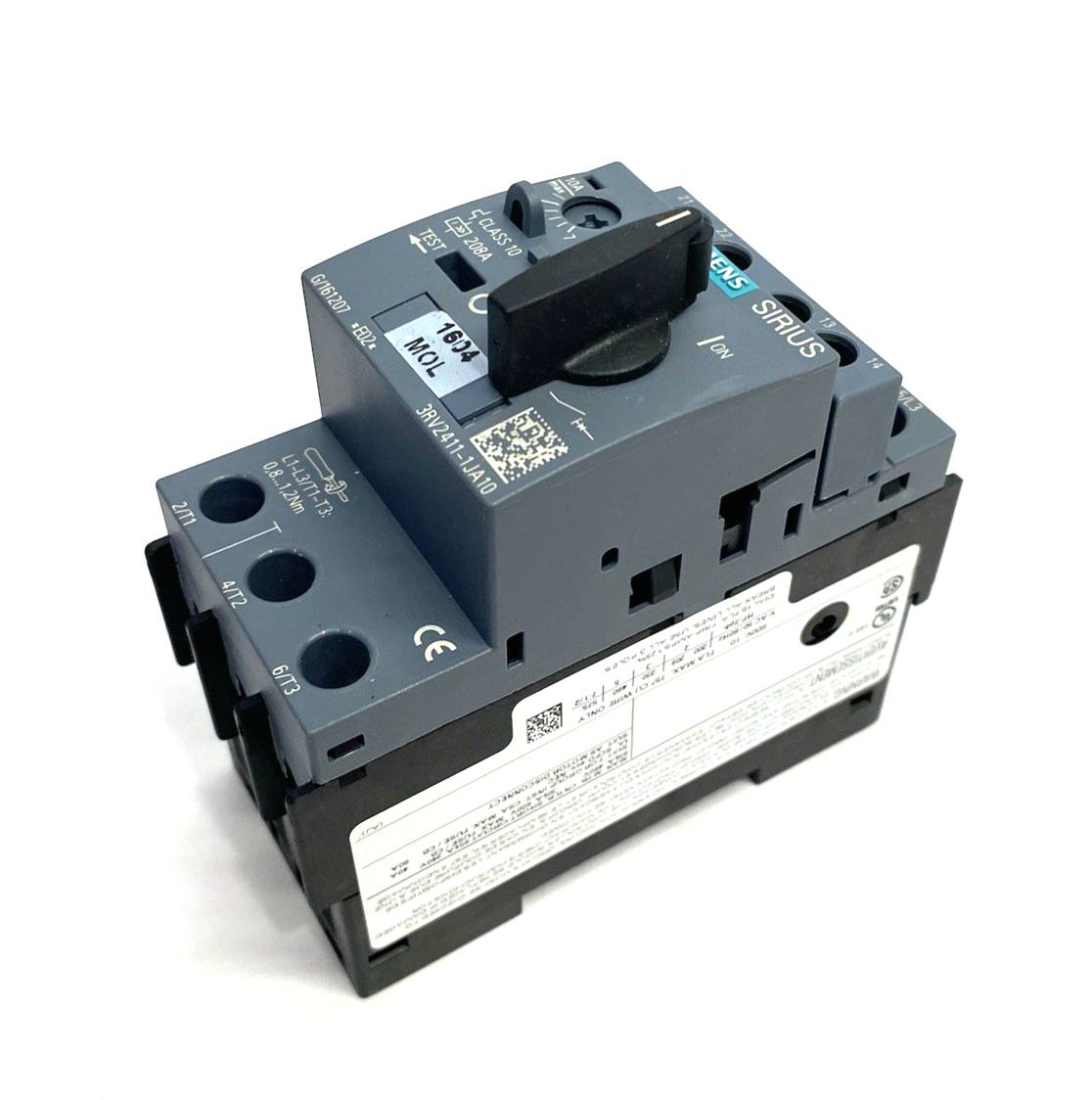 Siemens 3RV2411-1JA10 SIRIUS Circuit Breaker Size S00 for transformer protection - Maverick Industrial Sales