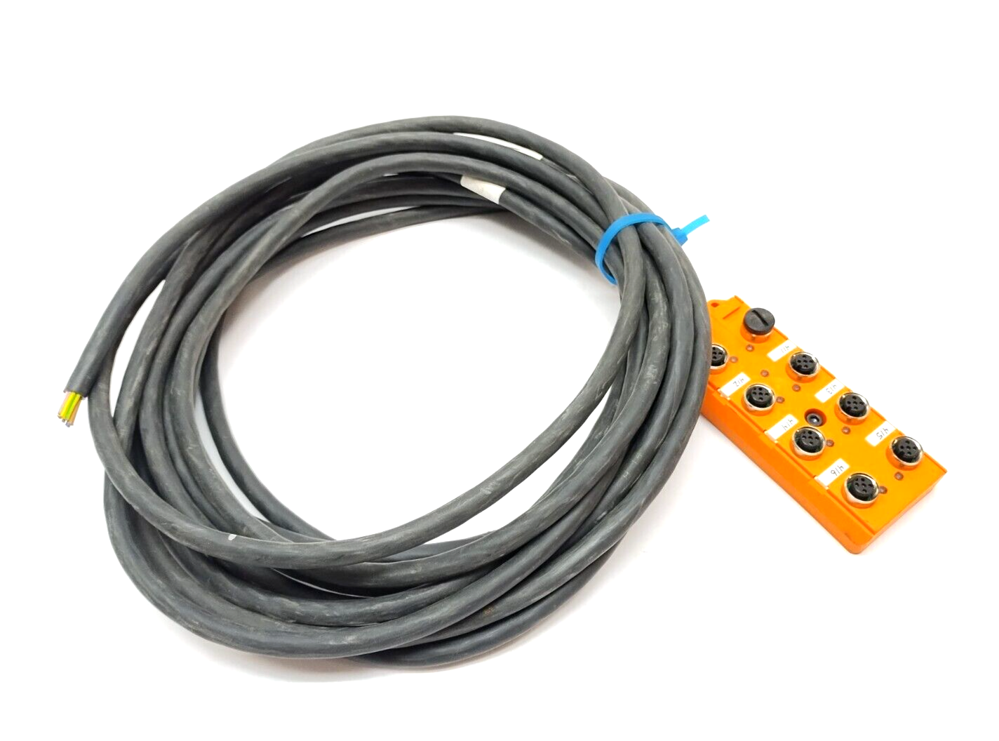 Lumberg Automation ASB 8/LED 5/4-14/10M 8-Port Distribution Box M12 4-Pole 22 FT - Maverick Industrial Sales