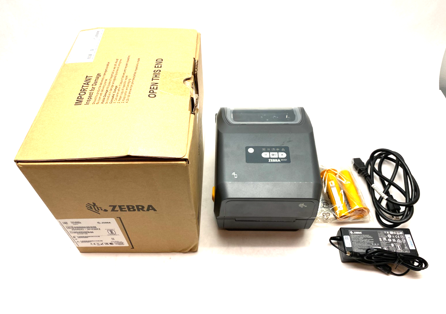 Zebra ZD4A043-301E00EZ Thermal Transfer Barcode Label Printer, ZD421t, 300 DPI - Maverick Industrial Sales