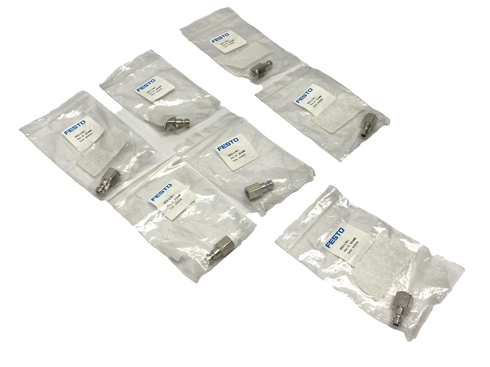 Festo KS3-1/8-i Quick Coupling Plug 531668 LOT OF 7 - Maverick Industrial Sales
