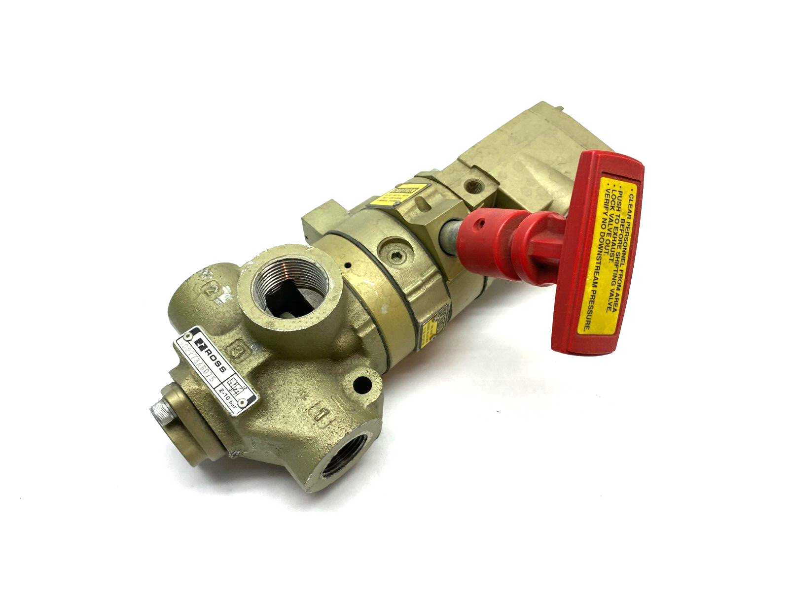 Ross D2773A5075 Manual Lockout Solenoid Valve 3-Way 2-10bar - Maverick Industrial Sales