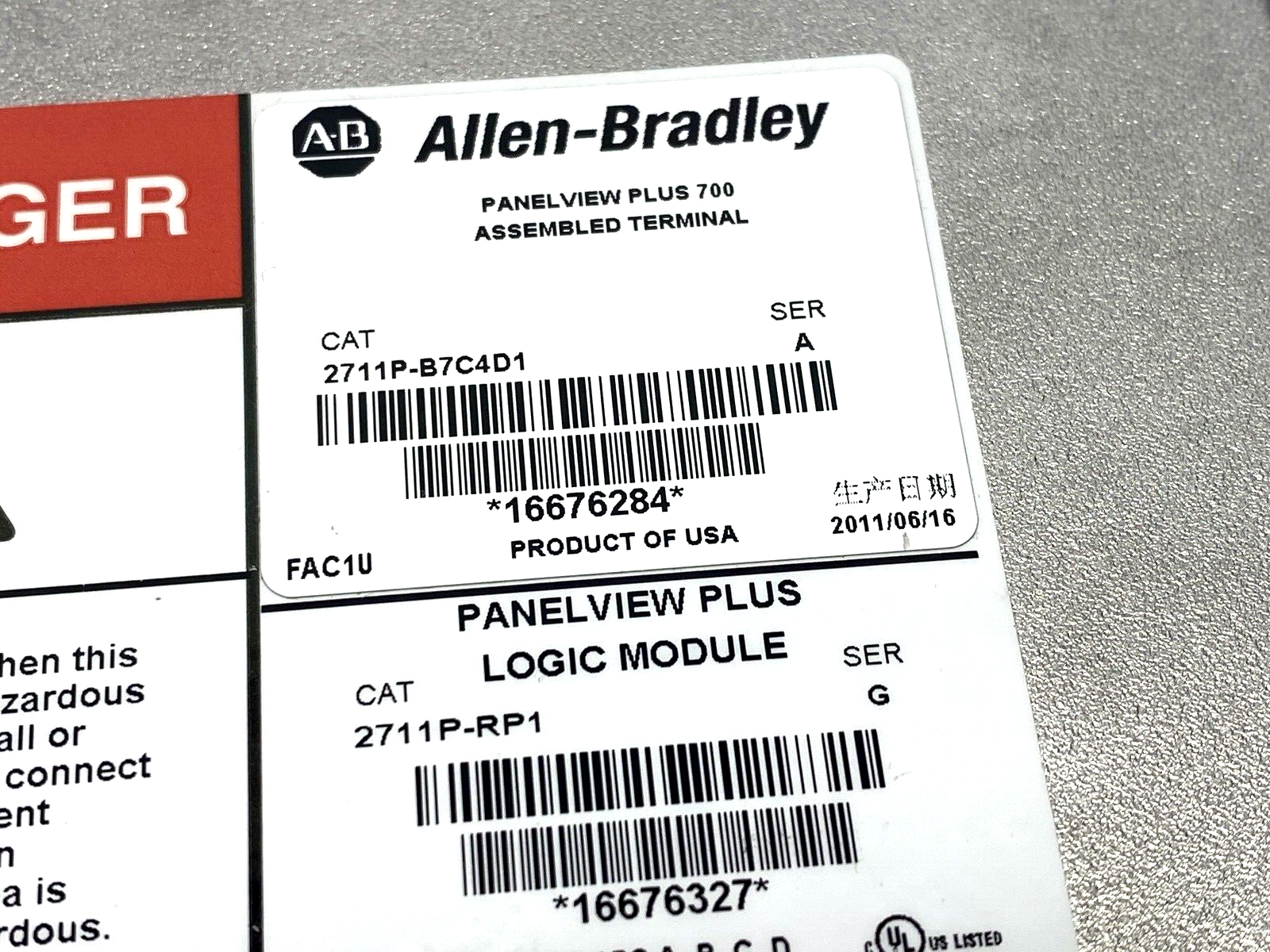 Allen Bradley 2711P-B7C4D1 Ser. A PanelView Plus 700 Operator Interface HMI - Used - Maverick Industrial Sales