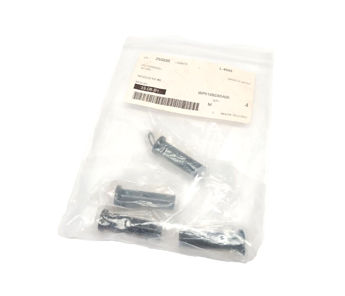 MiSUMi HCDGH12-40 Precision Pivot Pin 40mm Long x 12mm Dia. 17mm Flange Dia. 4PK - Maverick Industrial Sales