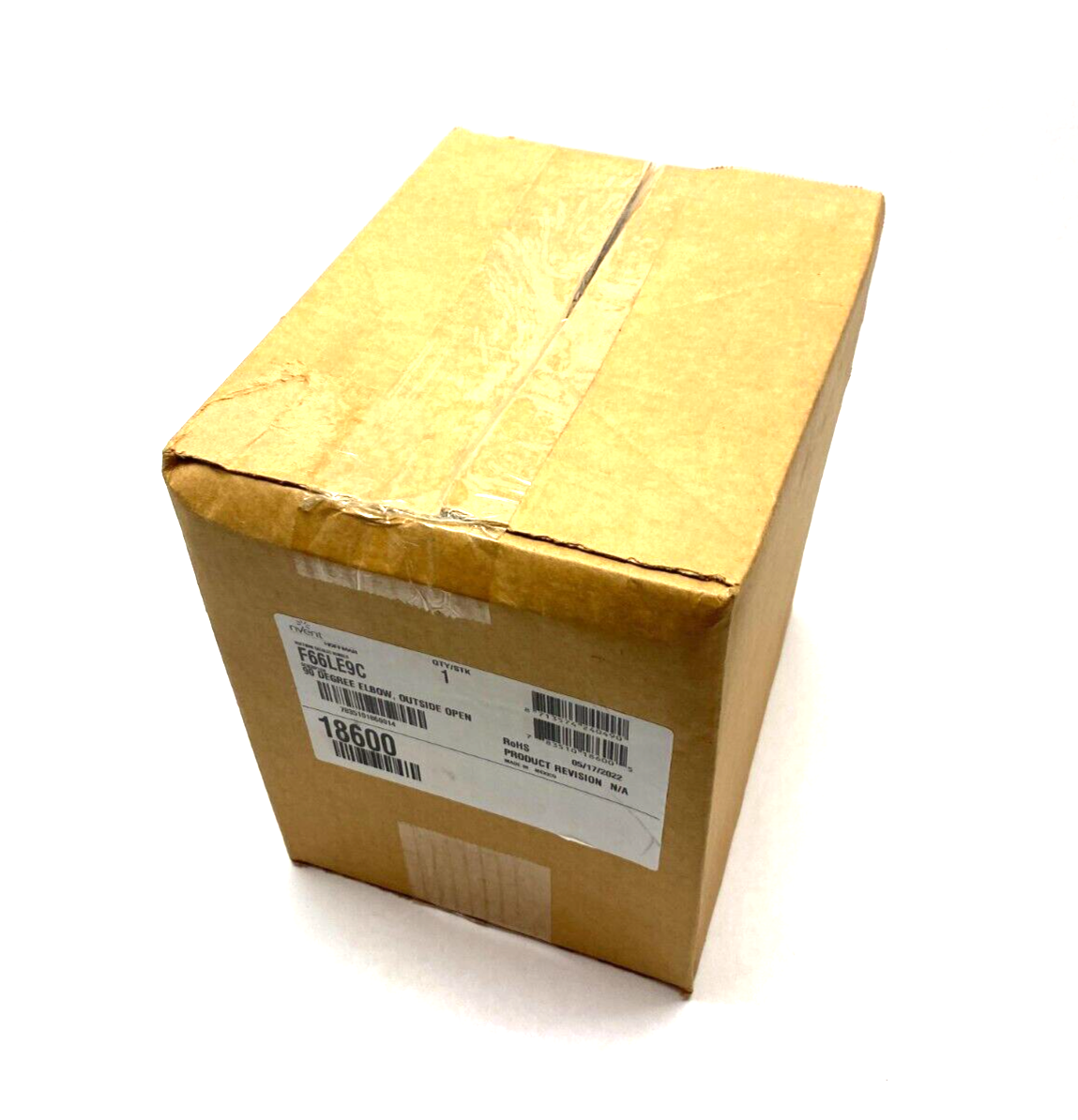 Hoffman F66LE9C nVent 90-Degree Elbow Fitting, Outside Open 6" x 6" Gray Steel - New - Maverick Industrial Sales