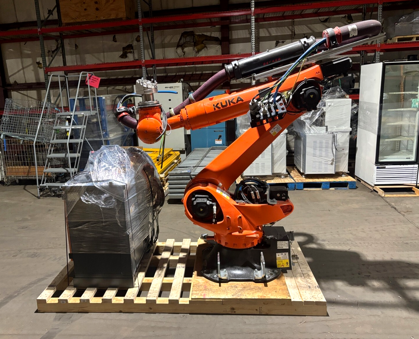 Kuka KR 120 R2700-2 / FLR Robot System w/ KR C4 NA UL Cabinet Controller, 2021 - Maverick Industrial Sales