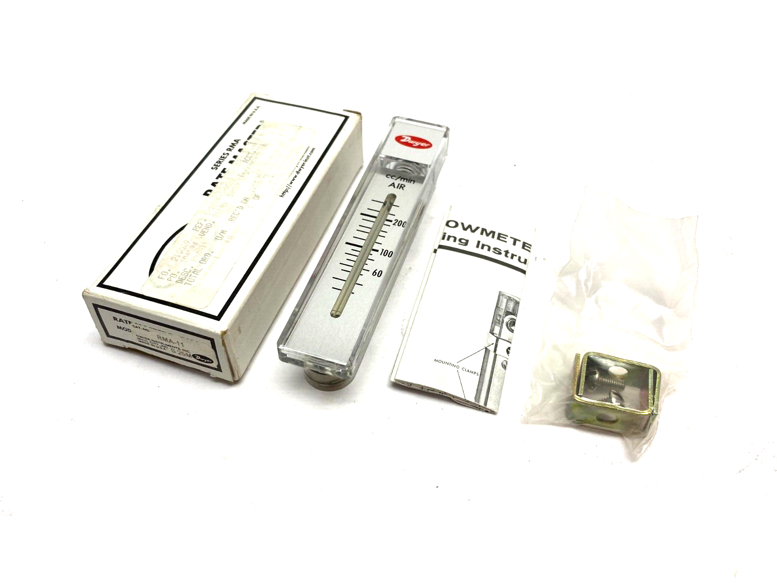 Dwyer RMA-11 Rate-Master Flowmeter 30-200 cc/min Air Range - Maverick Industrial Sales