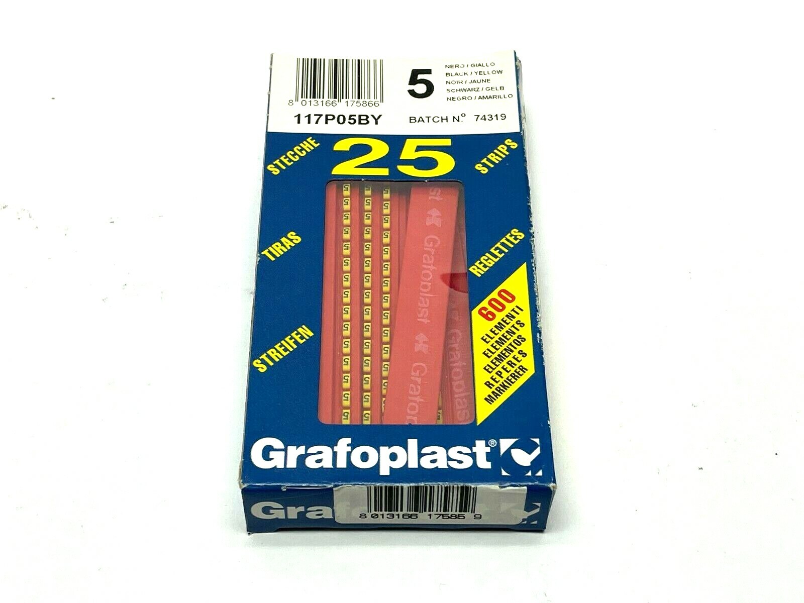 117P05BY | Grafoplast Wiremarker Strips PKG OF 25 - New – Open box - Maverick Industrial Sales