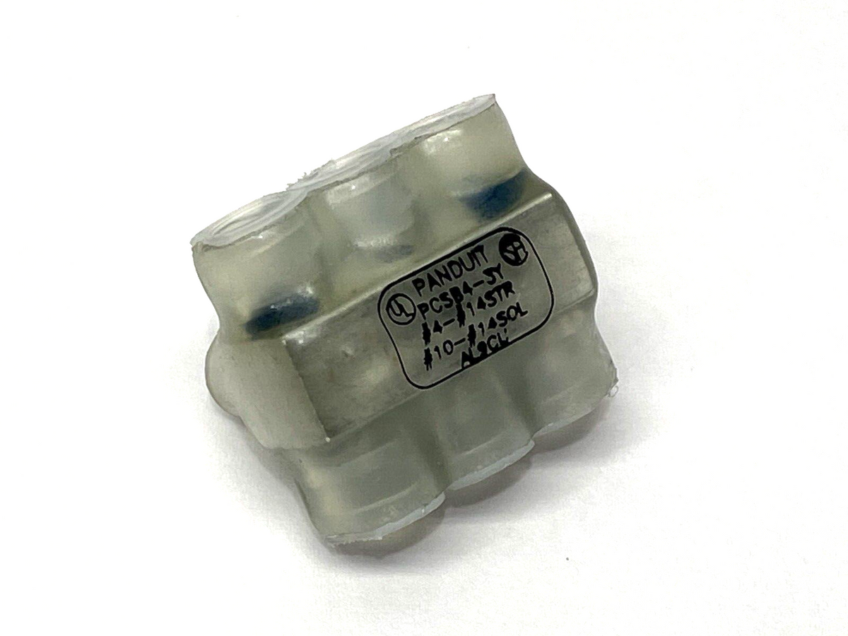 PCSB4-12S-3Y | Panduit Multi-Tap Connector Double Sided Clear 12 Port #4-14 - New – Open box - Maverick Industrial Sales