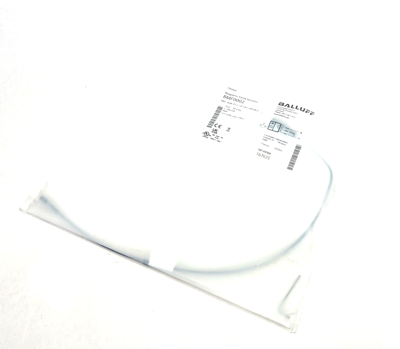 Balluff BMF0002 C-Slot Magnetic Field Sensor BMF 204K-PS-C-2A-SA2-S49-00,3 - Maverick Industrial Sales