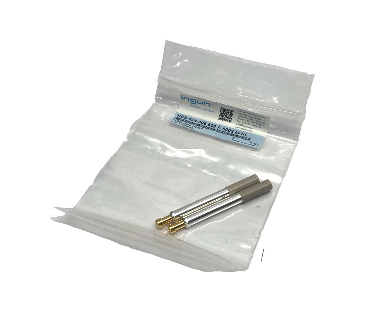 ingun HSS-624 306 500 A 9002 M-51 High Current Test Probe, HSS-624-0007 LOT OF 2 - Maverick Industrial Sales