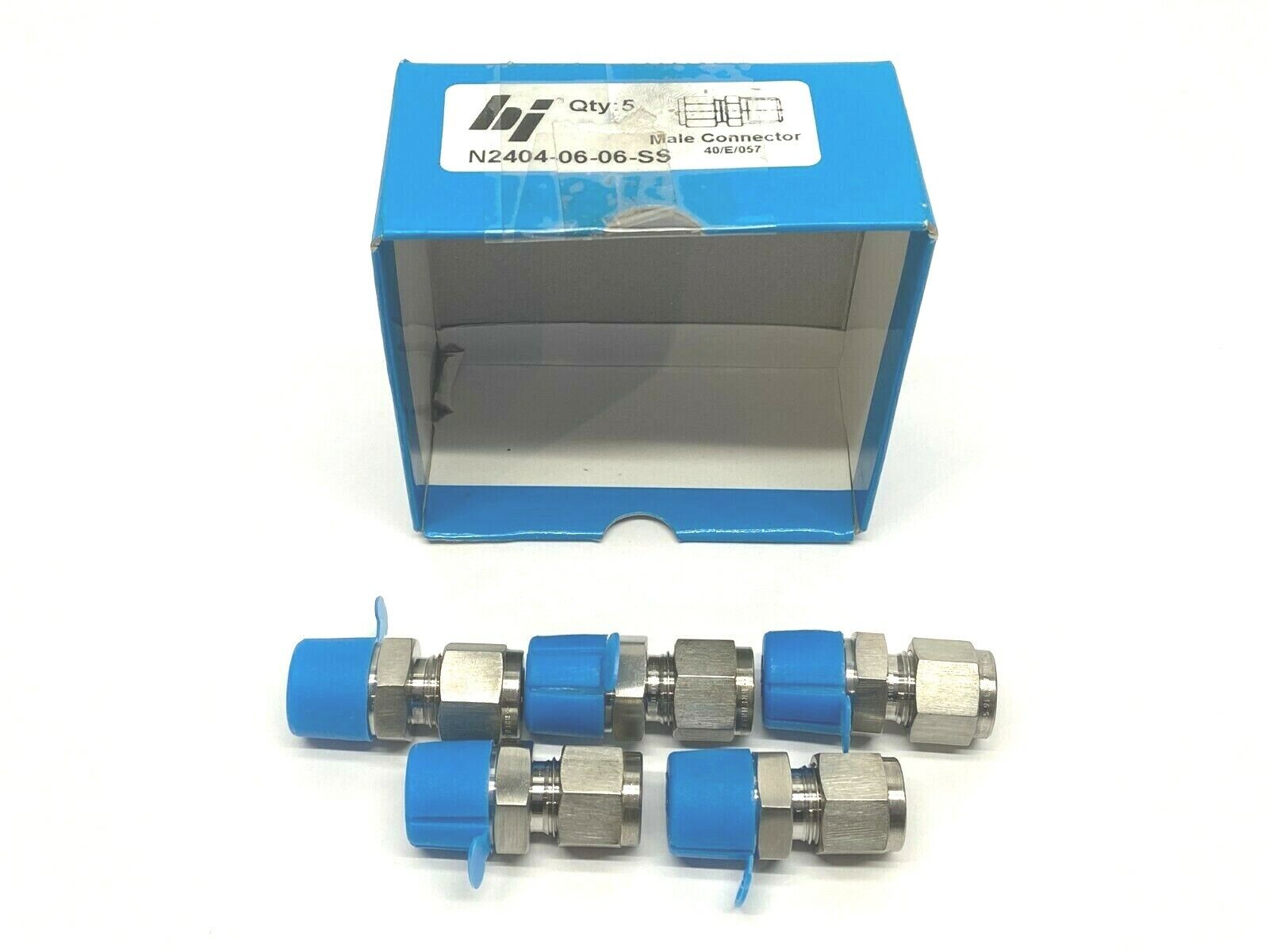Brennal Industries N2404-06-06-SS Double Ferrule Tube Fitting 3/8" LOT OF 5 - Maverick Industrial Sales
