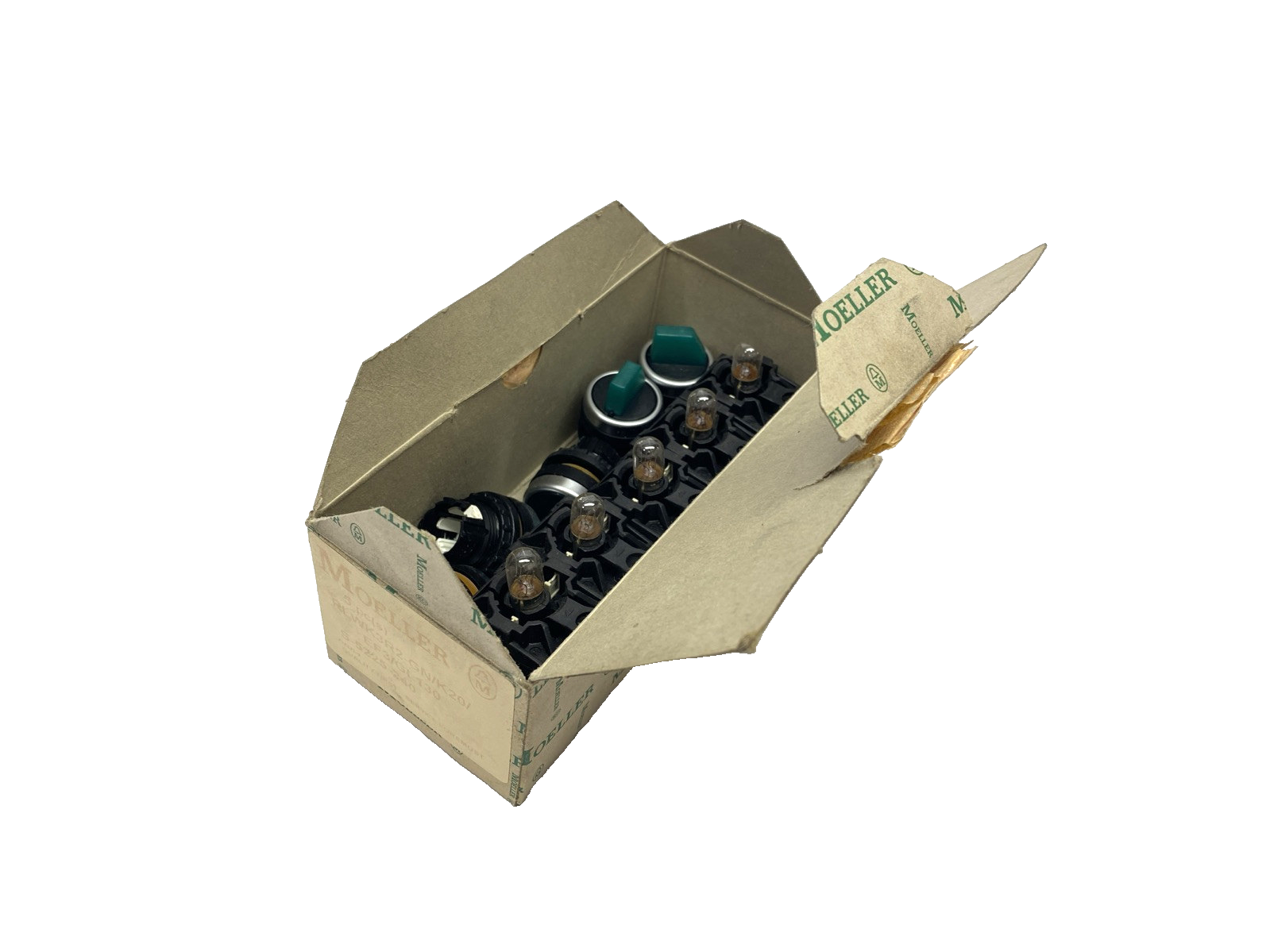 Moeller S-5225-240 3-Pos. Selector Switch, Green RLWK3R2-GN/K20/EF3/GL130 5-PACK - Maverick Industrial Sales