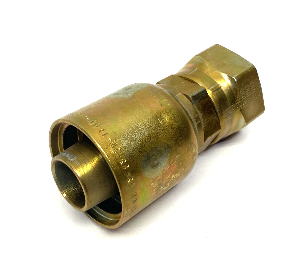 Parker 1JC43-16-16 PARKRIMP Crimp Style Hydraulic Hose Fitting 1" Hose, 1" Port - Maverick Industrial Sales