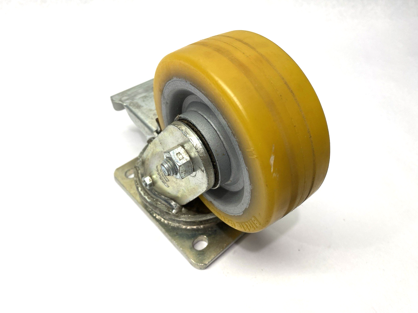 N/A | Blickle Steel Swivel Caster w/ Top Plate & Brake 125mm Wheel Dia. x 50mm Width - Used - Maverick Industrial Sales