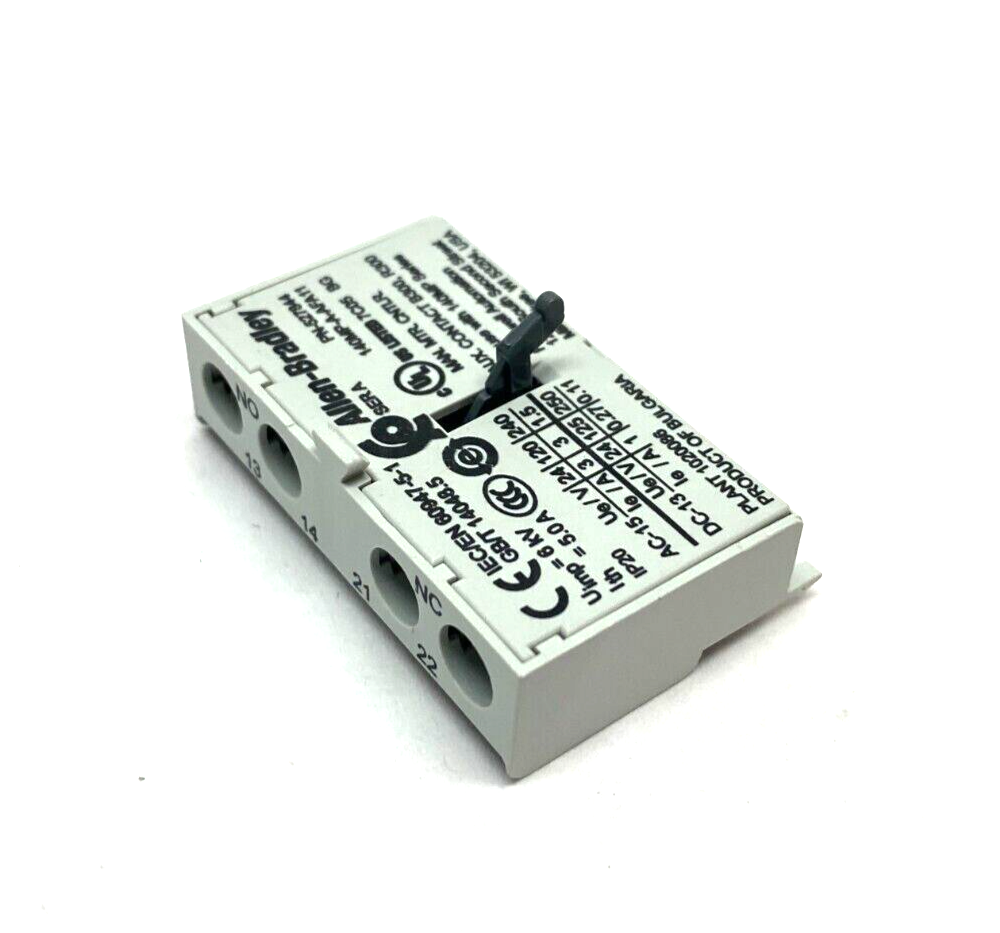 Allen Bradley 140MP-A-AFA11 Ser. A Front Mount Auxiliary Contact 1 NO, 1 NC - Maverick Industrial Sales