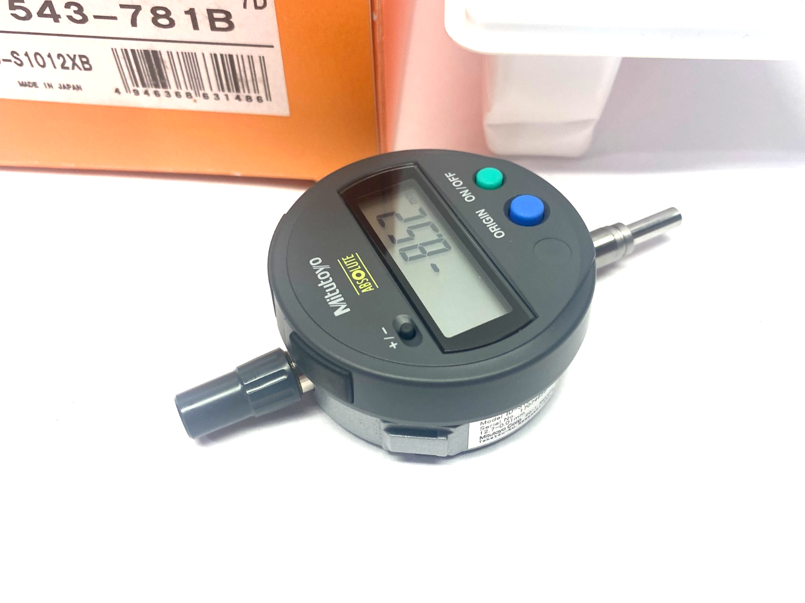 543-781B, ID-S1012XB | Mitutoyo 543-781B ABSOLUTE Digimatic Indicator ID-S1012XB NO INSTRUCTIONS - New – Open box - Maverick Industrial Sales