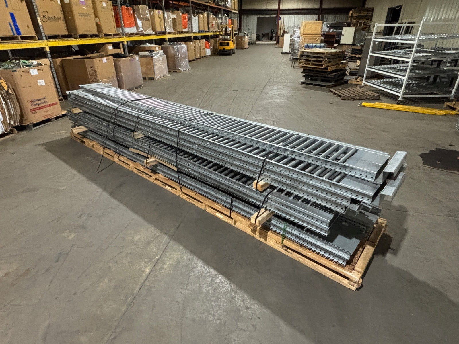 Mallard Manufacturing 192"L x 16"W Gravity Flow Racking, 16'L, LOT OF 18 - Maverick Industrial Sales