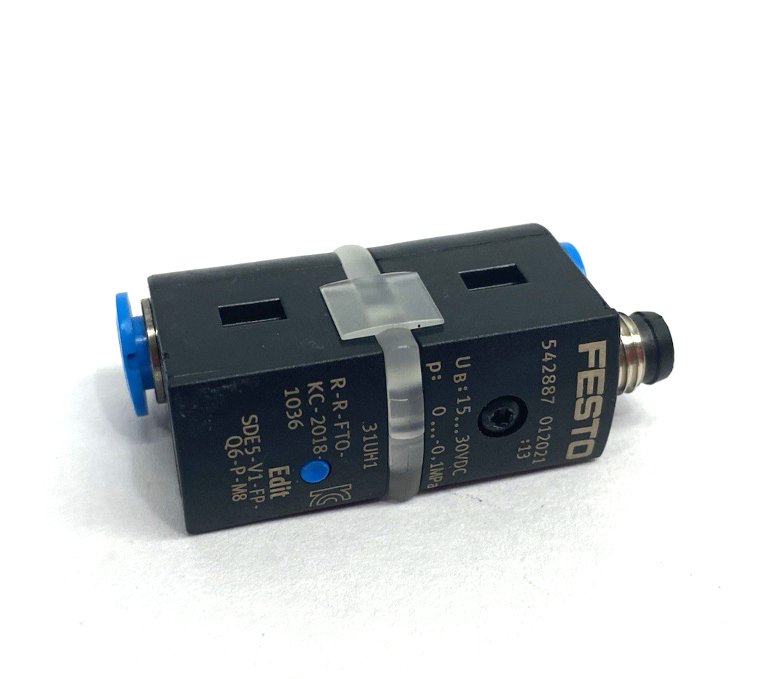 Festo 542887 Switchable Pressure Sensor SDE5-V1-FP-Q6-P-M8 - Maverick Industrial Sales