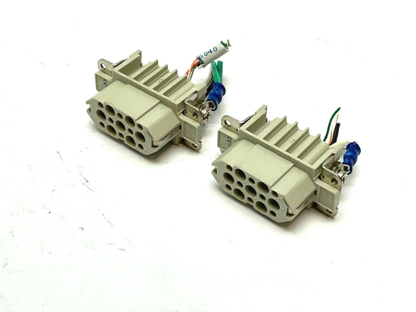 ILME CDF 15 Female Insert Crimp Connection 15 poles + PE 10A 250V 4kV LOT OF 2 - Maverick Industrial Sales