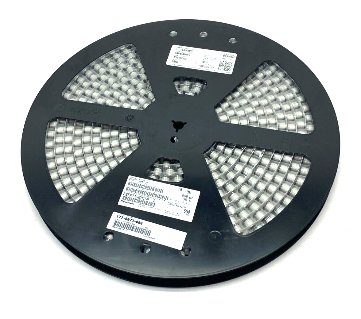 Panasonic EEEFT1V681UP Aluminum Electrolytic Capacitors High Temp REEL OF 500 - New – Open box - Maverick Industrial Sales