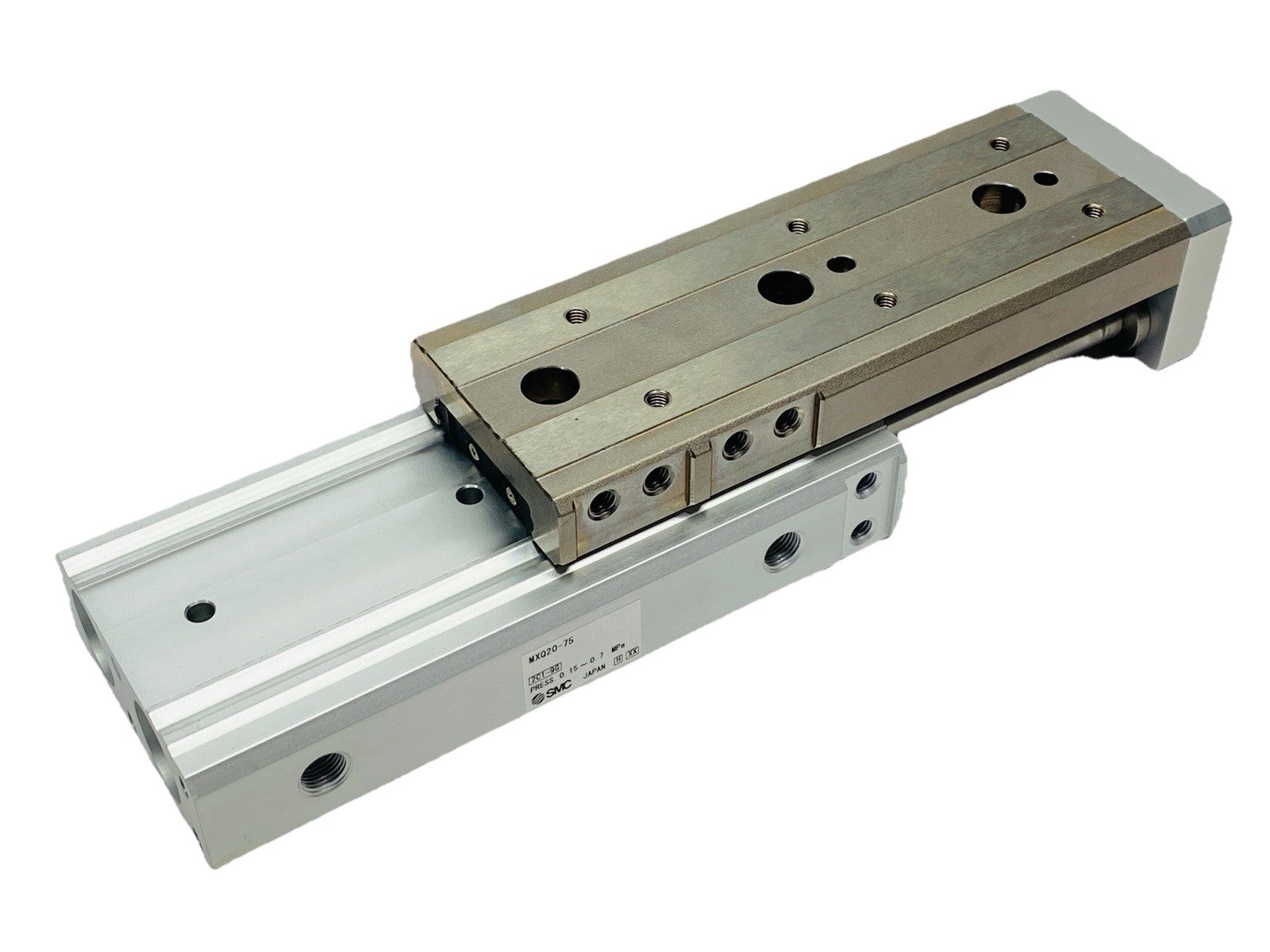SMC MXQ20-75 Pneumatic Guided Slide Table 20mm Bore 75mm Stroke - Maverick Industrial Sales