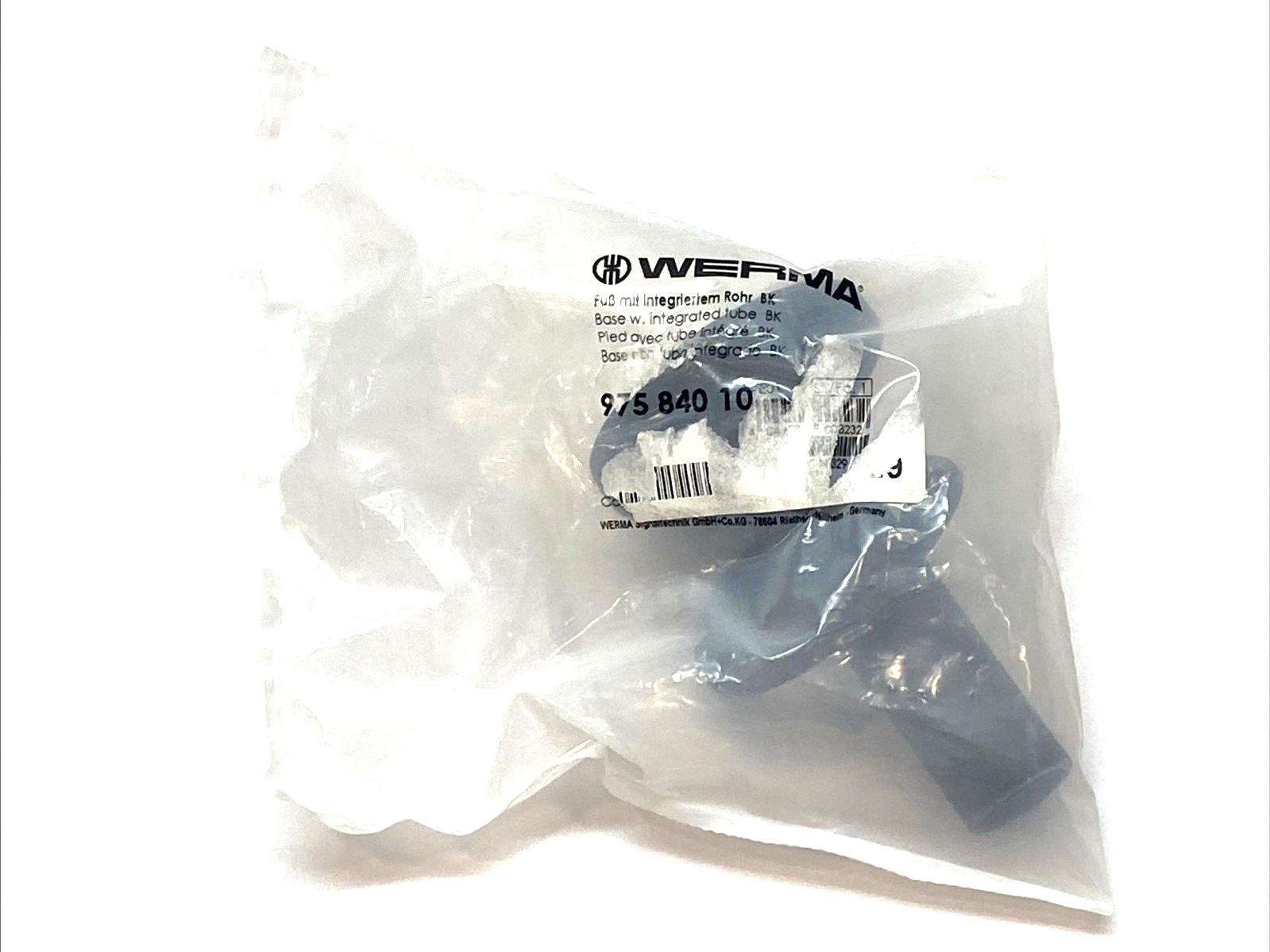 Werma 97584010 Mounting Base Black w/ Intergrated Tube - New - Maverick Industrial Sales