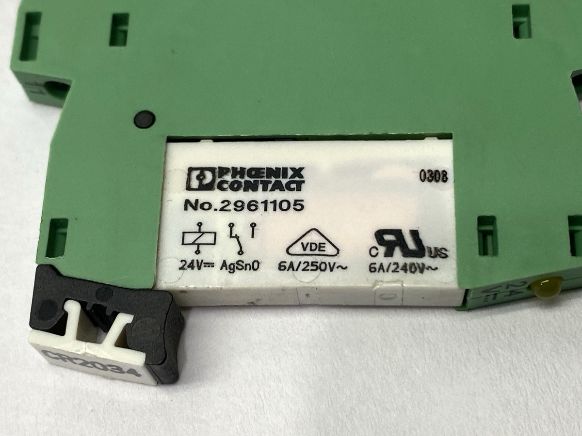 PLC-BSC-24DC/21, 2966016, & 2961105 | Phoenix Contact PLC-BSC-24DC/21 Relay Base 2966016 BROKEN DIN-RAIL LOT OF - Used - Maverick Industrial Sales