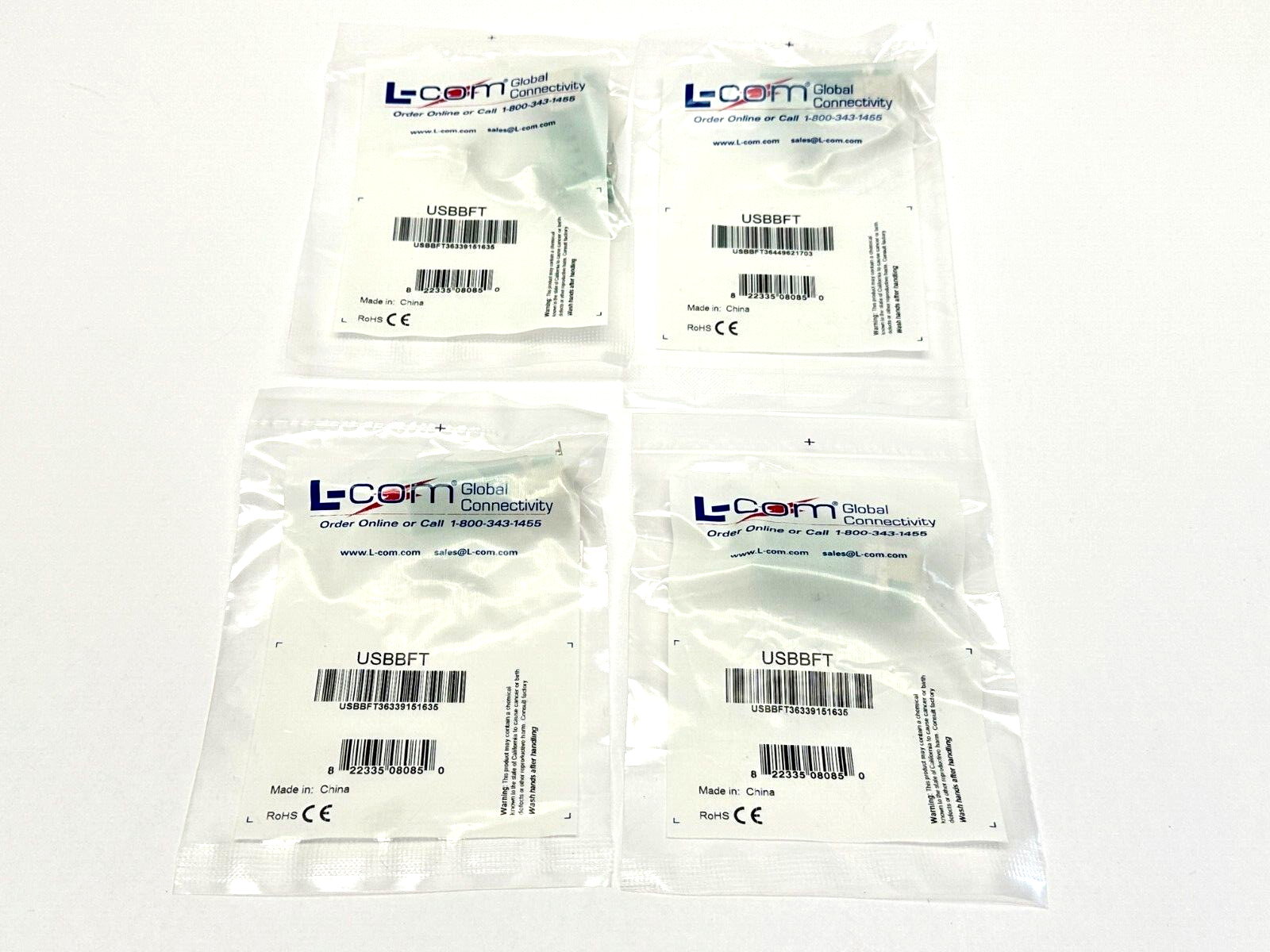 L-Com USBBFT USB Type B Female Field Termination Connector LOT OF 4 - New - Maverick Industrial Sales