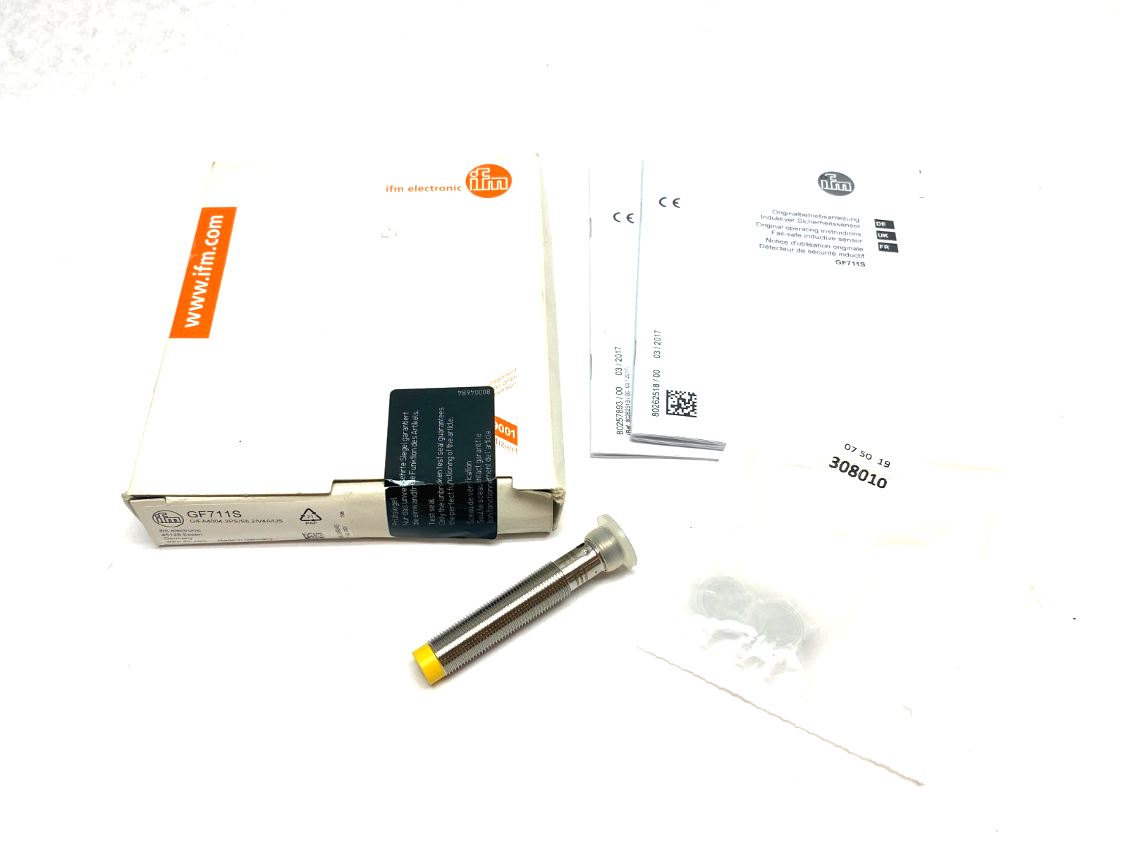 Ifm GF711S Fail-Safe Inductive Proximity Sensor GIFA4004-2PS/SIL2/V4A/US - Maverick Industrial Sales
