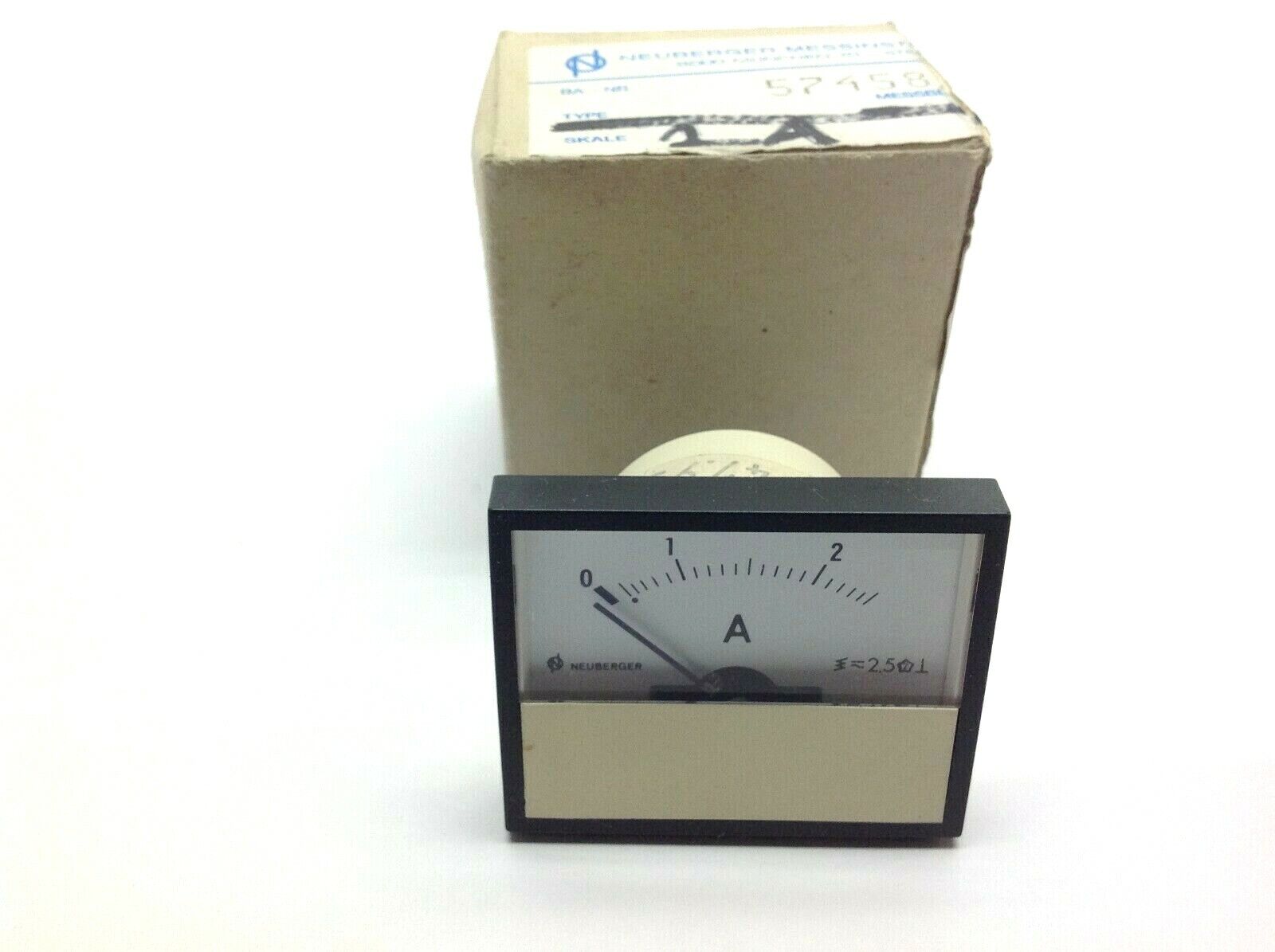RKN57 | Neuberger Panel Ammeter 2.5A 57458/02 - New – Open box - Maverick Industrial Sales