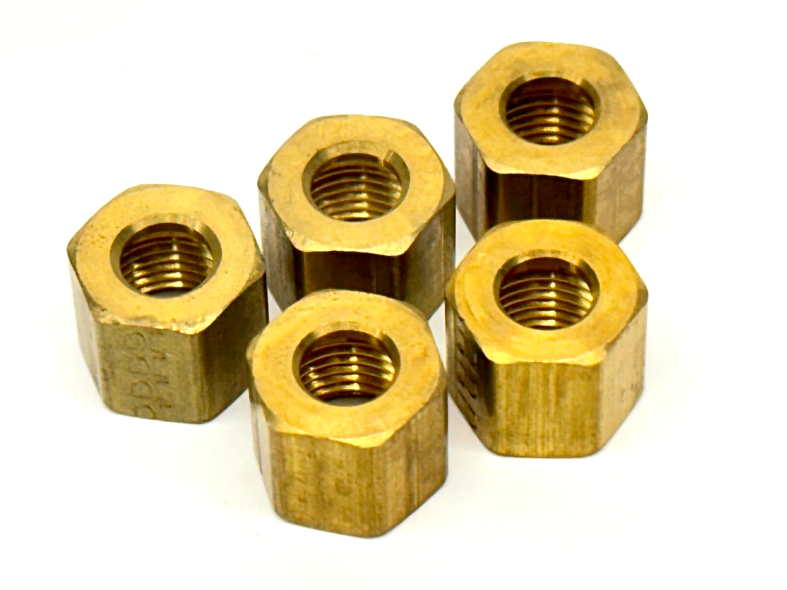 Parker 61CA-4 1/4" OD Compression Tube Threaded Brass Short Nut LOT OF 5 - New – Open box - Maverick Industrial Sales