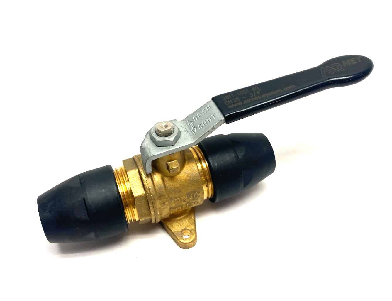 Airtec 2811 1051 80 Ball Valve 3/4" 20mm Air Pipe to 3/4" 20mm Air Pipe - Maverick Industrial Sales