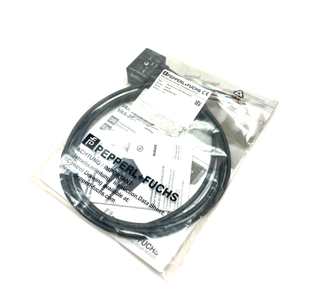 Pepperl+Fuchs VAA-2E1A-G10-SAJ/EA2J-2X1M AS-Interface Safety Module 229183 - Maverick Industrial Sales