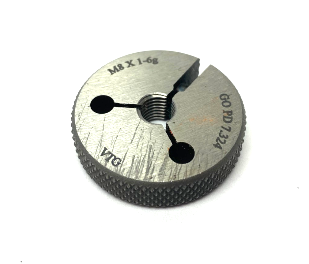 362120010 | Vermont Gage Threaded Ring Gauge M8x1-6G GO Pitch Dia. 7.324 - Used - Maverick Industrial Sales